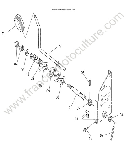 Levier commande avance KUBOTA G1900