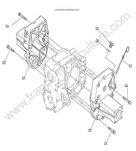 Carter differentiel KUBOTA G1900
