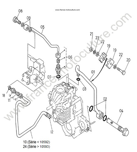 Tuyau hydraulique KUBOTA G1900