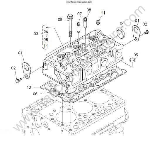 Culasse KUBOTA G21