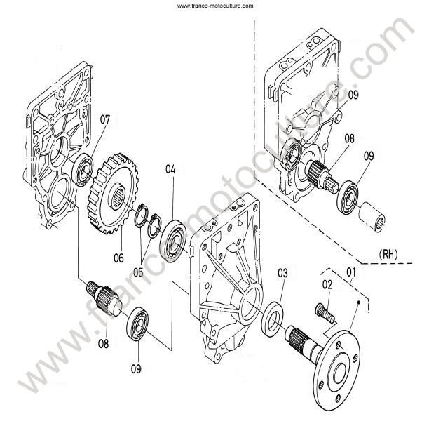 Pont AR - Axe arriere KUBOTA G21