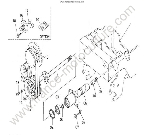 Transmission - Arbre force KUBOTA G21