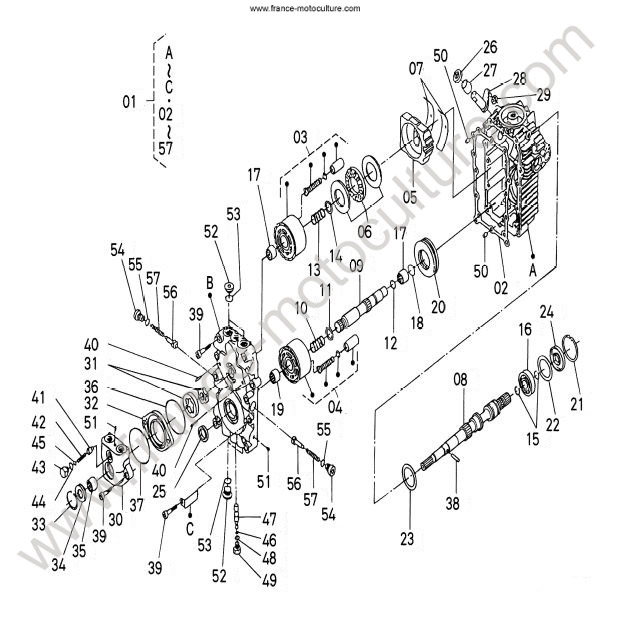 Transmission - HST composants KUBOTA G21