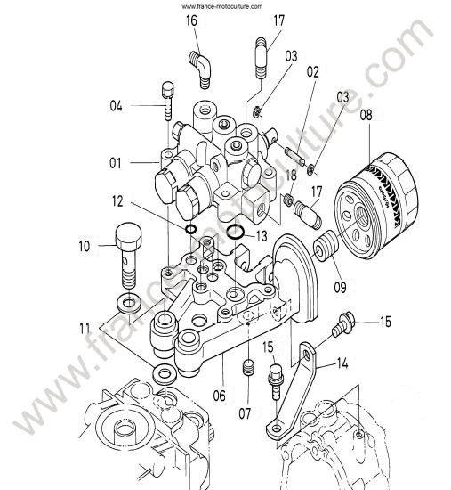 Distributeur - filtre KUBOTA G21