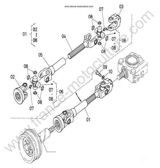 Arbre transmission KUBOTA G21