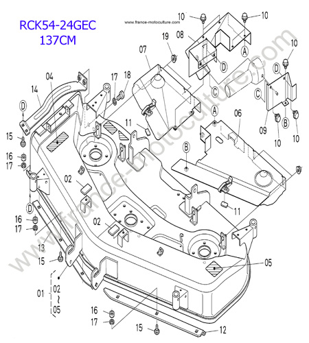 Plateau RCK54 KUBOTA G2160