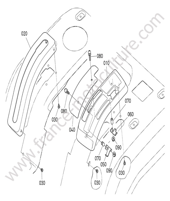 Couvercle levier KUBOTA G23-II