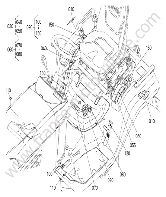 Etiquettes arriere KUBOTA G23-II