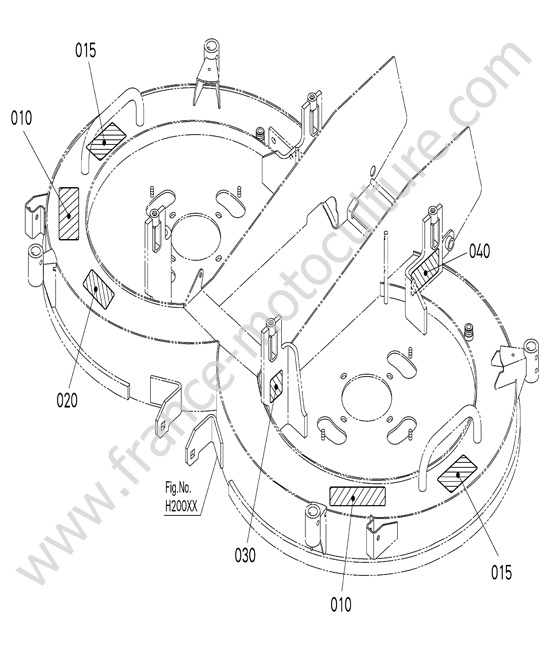Etiquettes plateau KUBOTA G23-II