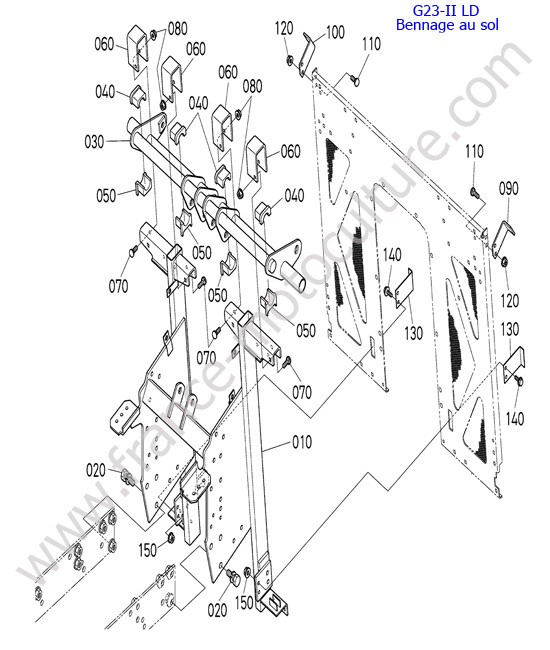 Corps inferieur bac LD KUBOTA G23-II