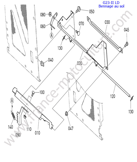Support conduit LD KUBOTA G23-II