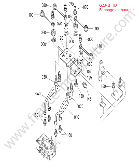 Distributeur bac LD KUBOTA G23-II