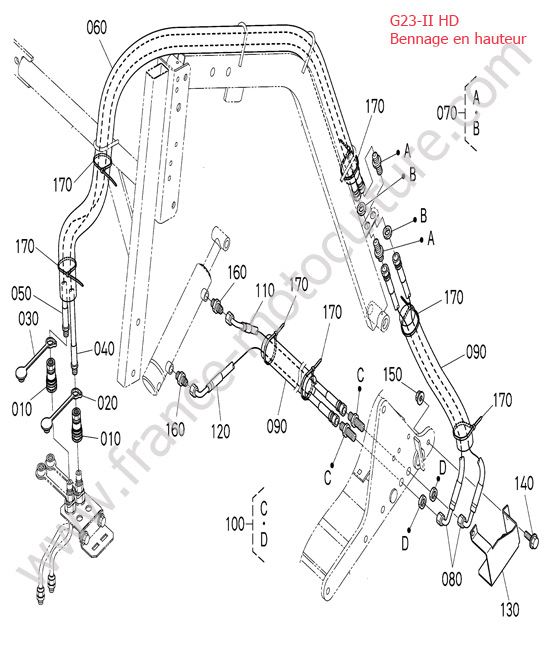 Tuyau bennage 1 KUBOTA G23-II