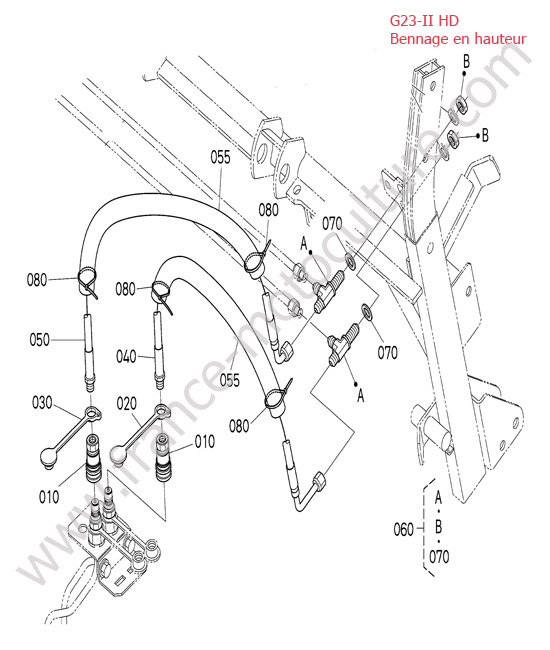 Tuyau bennage 2 KUBOTA G23-II