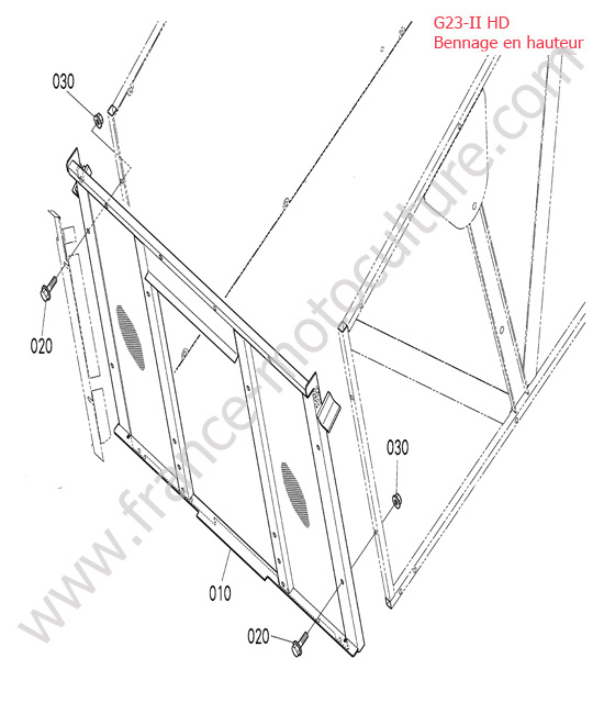 Chassis bac avant HD KUBOTA G23-II