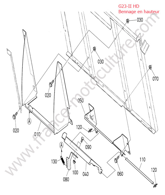 Support conduit HD KUBOTA G23-II
