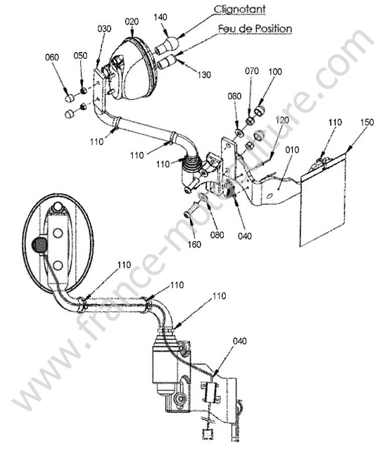 Eclairage AV gauche KUBOTA G23-II