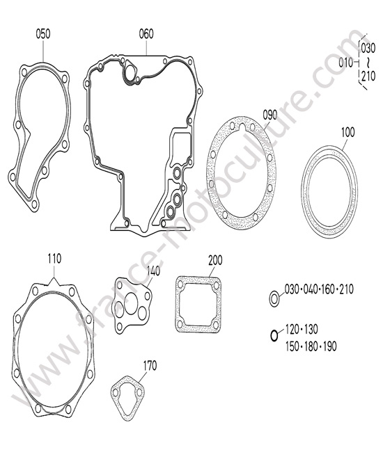 Jeu joint infèrieur KUBOTA G23-II