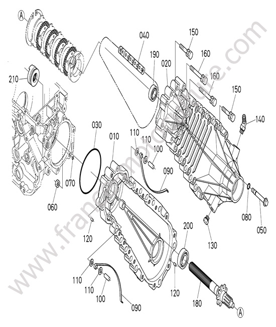 Carter pont arriere gauche KUBOTA G23-II