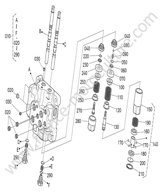 Detail distributeur KUBOTA G231