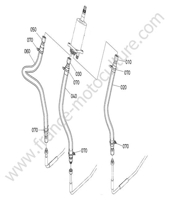 Tuyau direction KUBOTA G231
