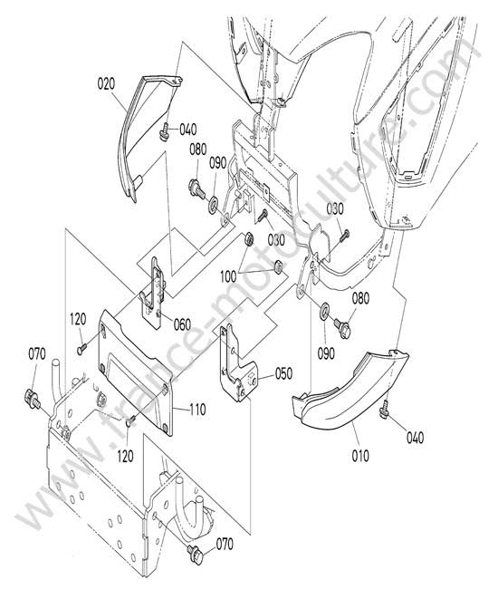 Capot inferieur KUBOTA G231