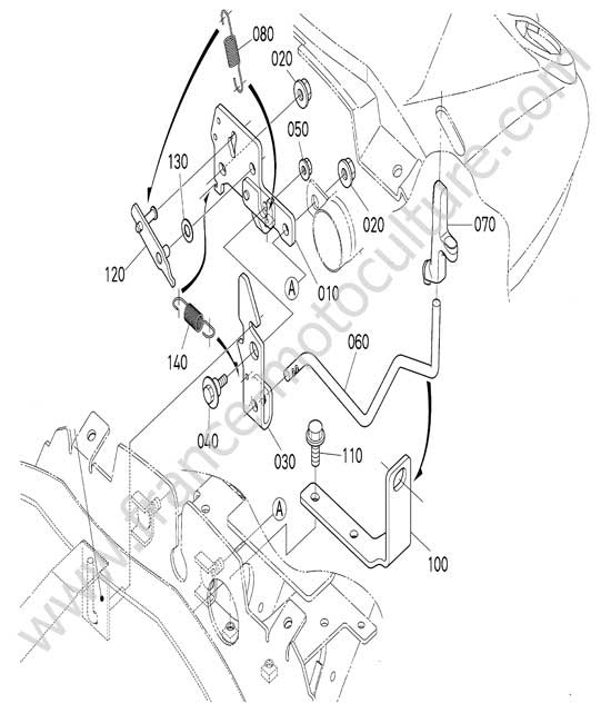 Serrure capot KUBOTA G231