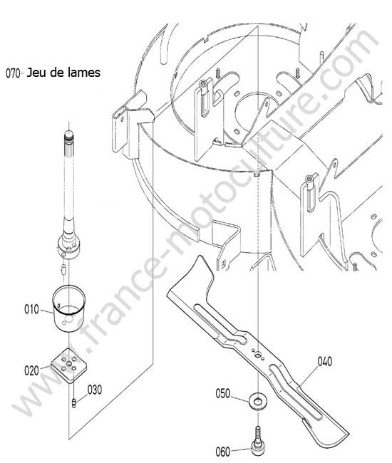 Lame droite KUBOTA G231