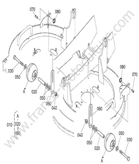 Roue jauge arriere KUBOTA G231