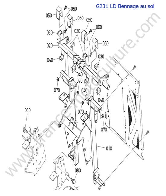 Corps inferieur bac LD KUBOTA G231