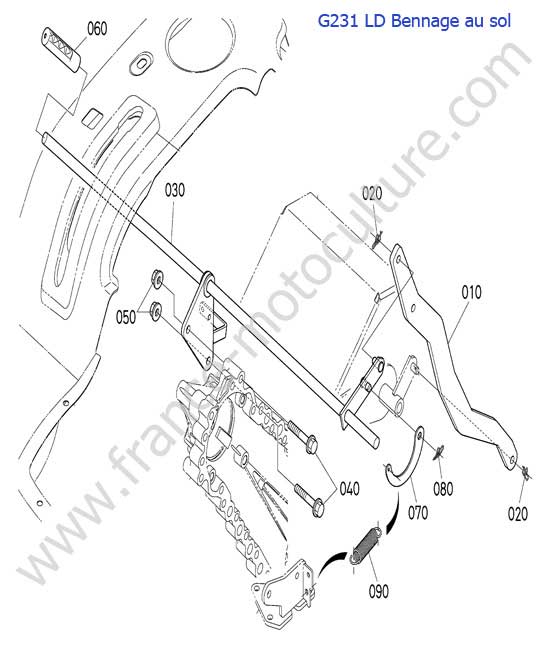 Levier debourrage LD KUBOTA G231