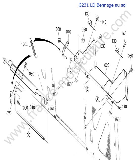 Plaque conduit LD KUBOTA G231