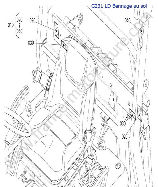 Etiquettes bac LD KUBOTA G231