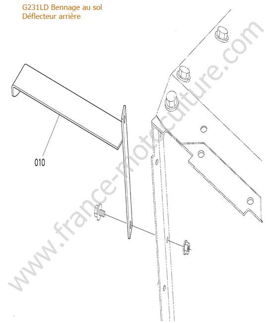 Plaque securite LD KUBOTA G231