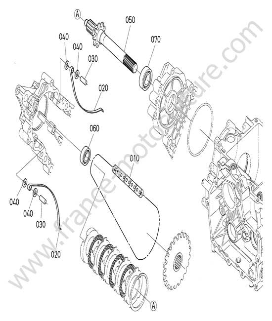 Entrainement roue droit KUBOTA G231