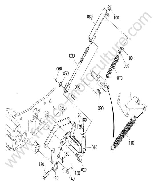 Commande frein gauche KUBOTA G231