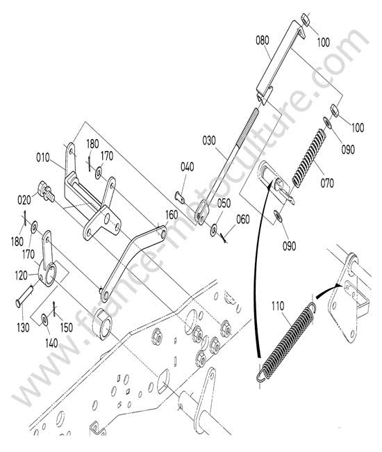 Commande frein droit KUBOTA G231