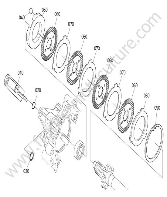 Frein arriere droit KUBOTA G231