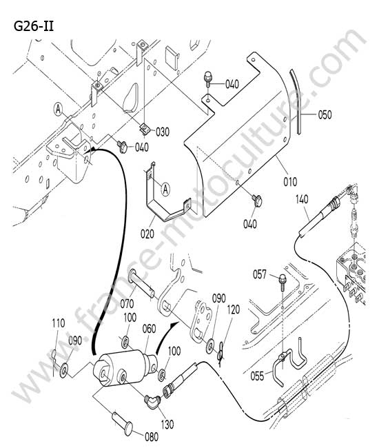 Circuit hydraulique relevage KUBOTA G26-II
