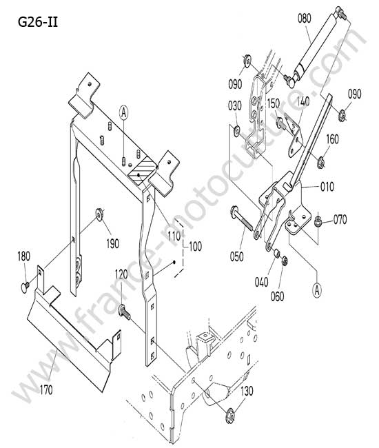 Support capot moteur KUBOTA G26-II