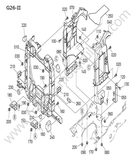 Support tableau de bord KUBOTA G26-II
