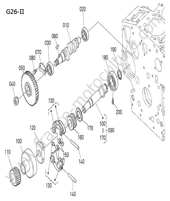 Arbre a came de pompe KUBOTA G26-II