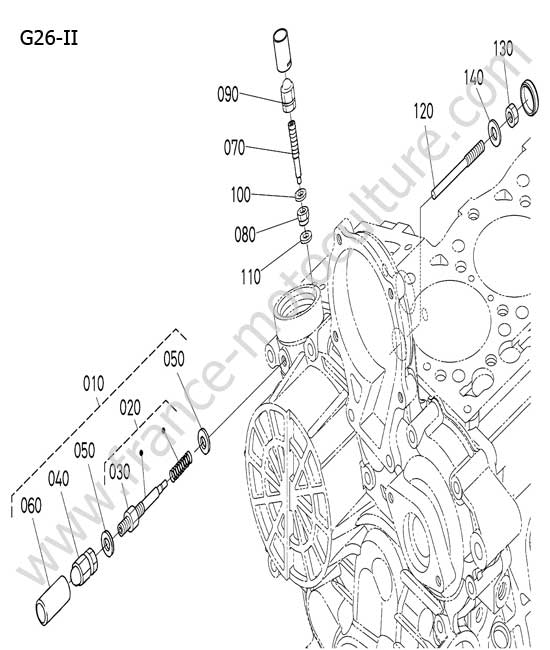 Dispositif de ralenti KUBOTA G26-II