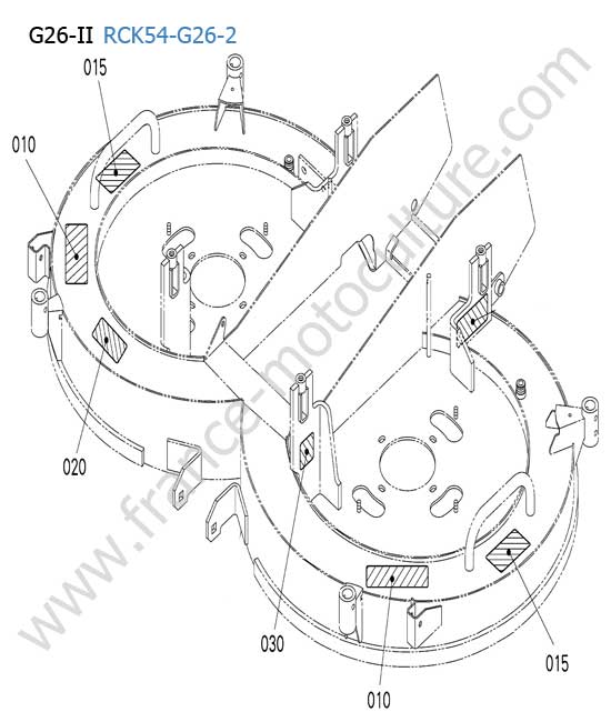 Etiquettes plateau de coupe KUBOTA G26-II