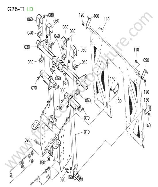 Chassis arriere LD KUBOTA G26-II