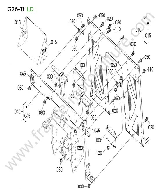Plaque arriere LD KUBOTA G26-II