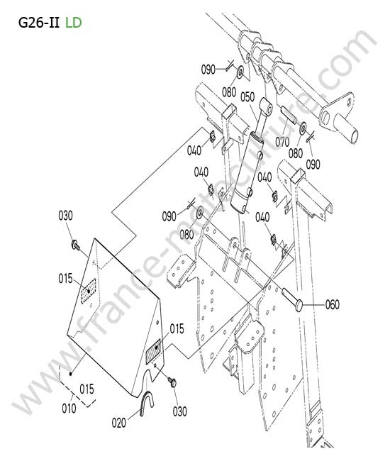 Verin de bennage LD KUBOTA G26-II