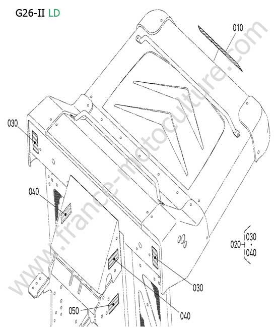 Etiquette bac LD KUBOTA G26-II