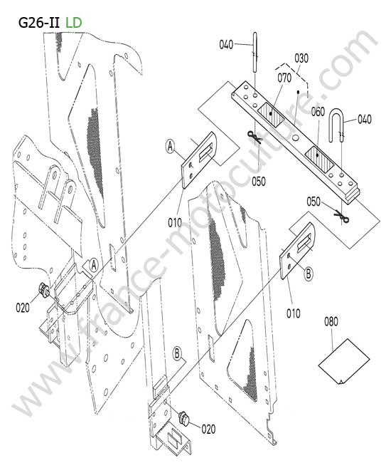 Attelage arriere KUBOTA G26-II