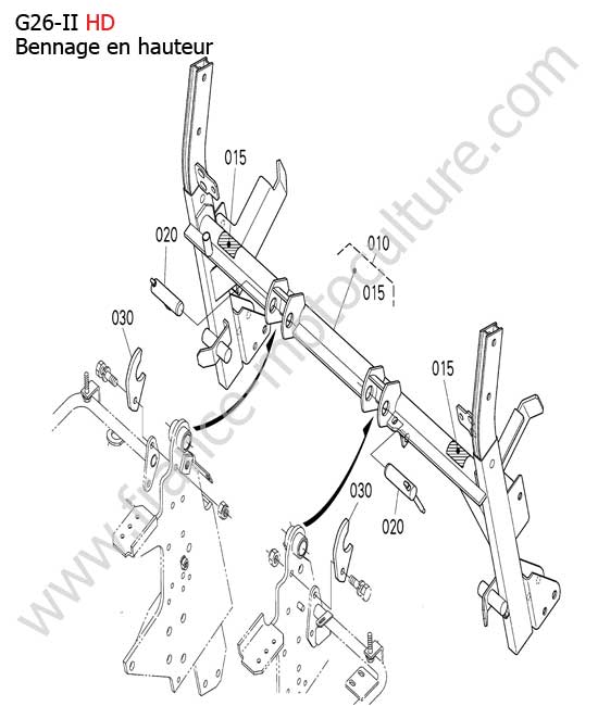 Chassis support bac HD KUBOTA G26-II